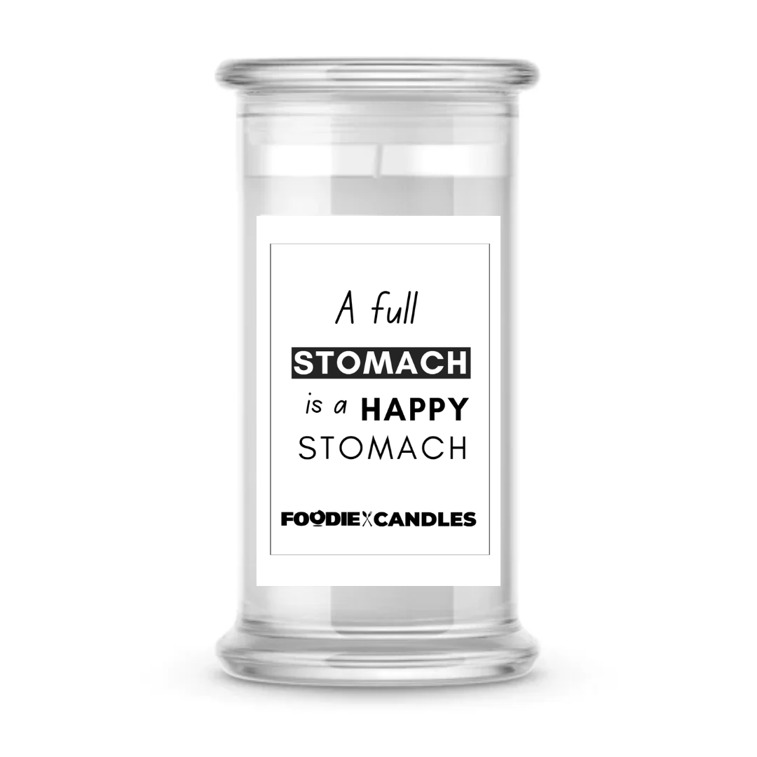 A full stomach is a happy stomach | Foodie Candles