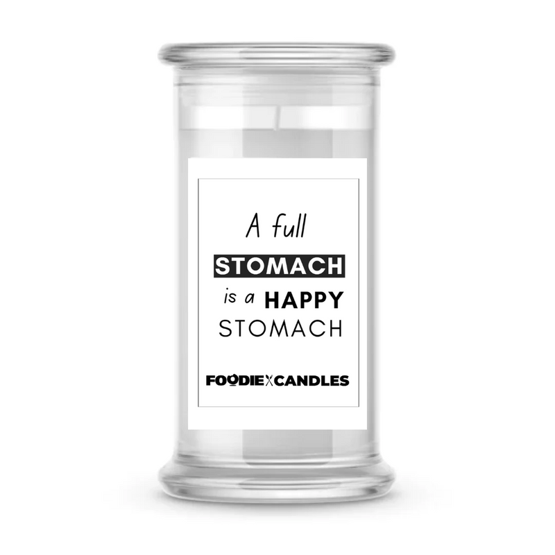 A full stomach is a happy stomach  | Foodie Candles