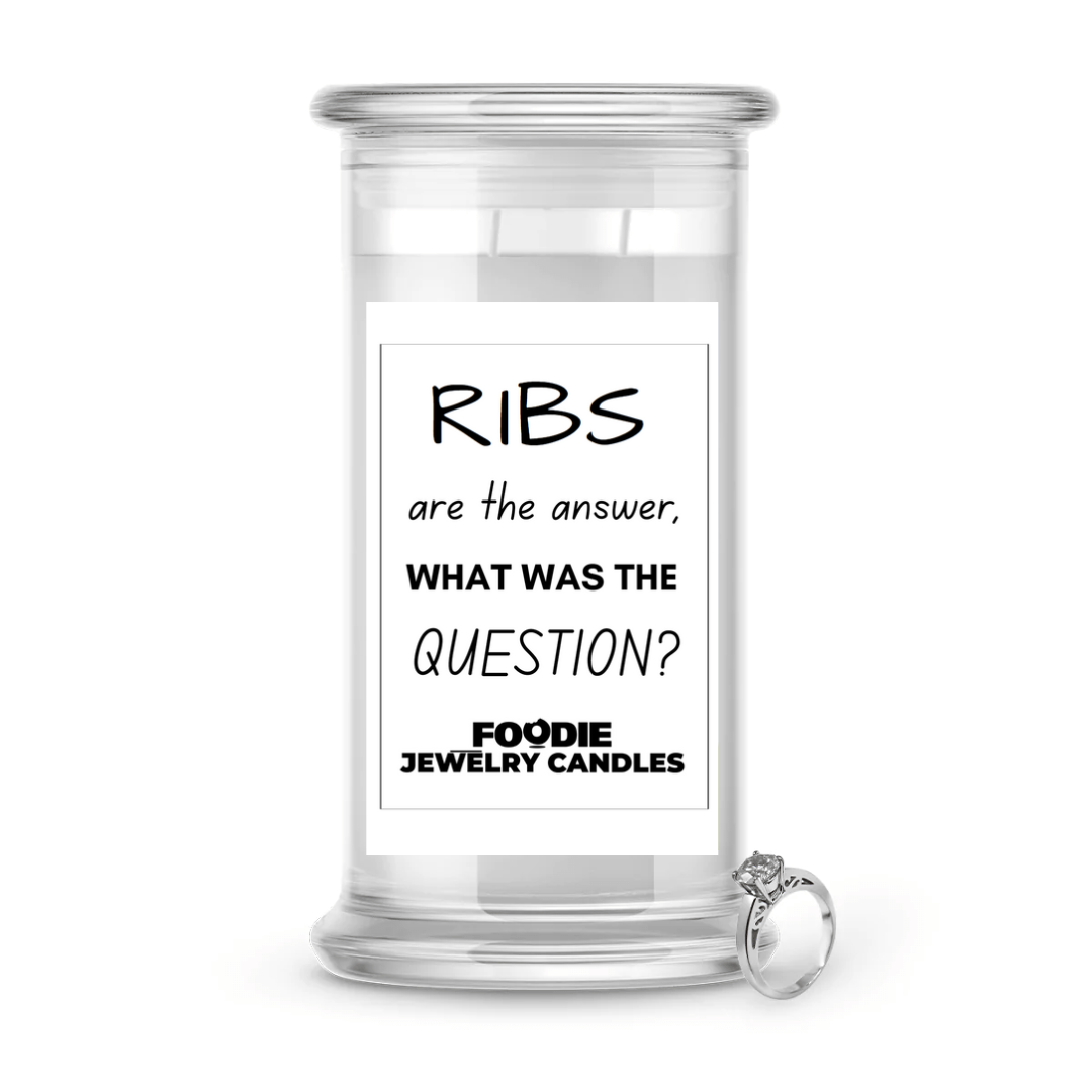 Ribs are the answer, What was the Question? | Foodie Jewelry Candles