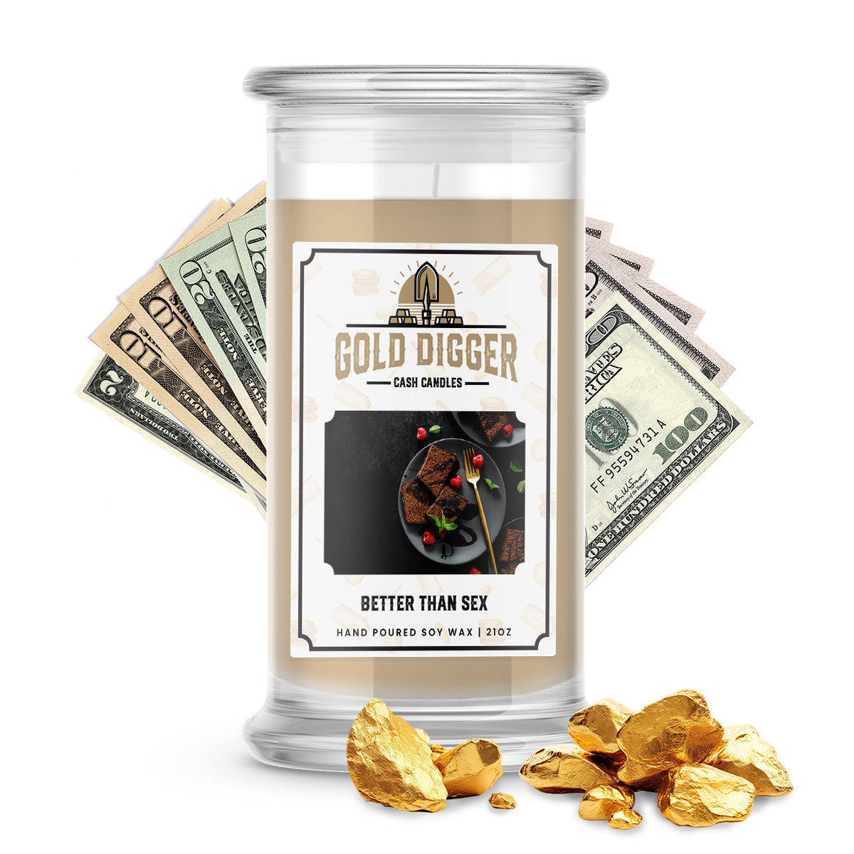 Better Than Sex Gold Digger Cash Candle