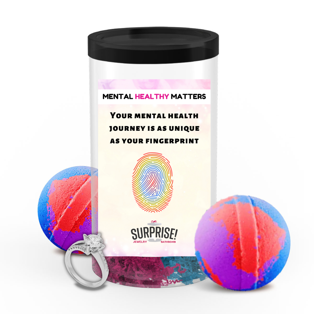 YOUR MENTAL HEALTH JOURNEY IS AS UNIQUE AS YOUR FINGERPRINT | MENTAL HEALTH JEWELRY BATH BOMBS