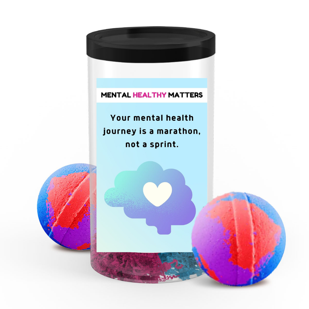 YOUR MENTAL HEALTH JOURNEY IS A MARATHON, NOT A SPIRIT | MENTAL HEALTH BATH BOMBS