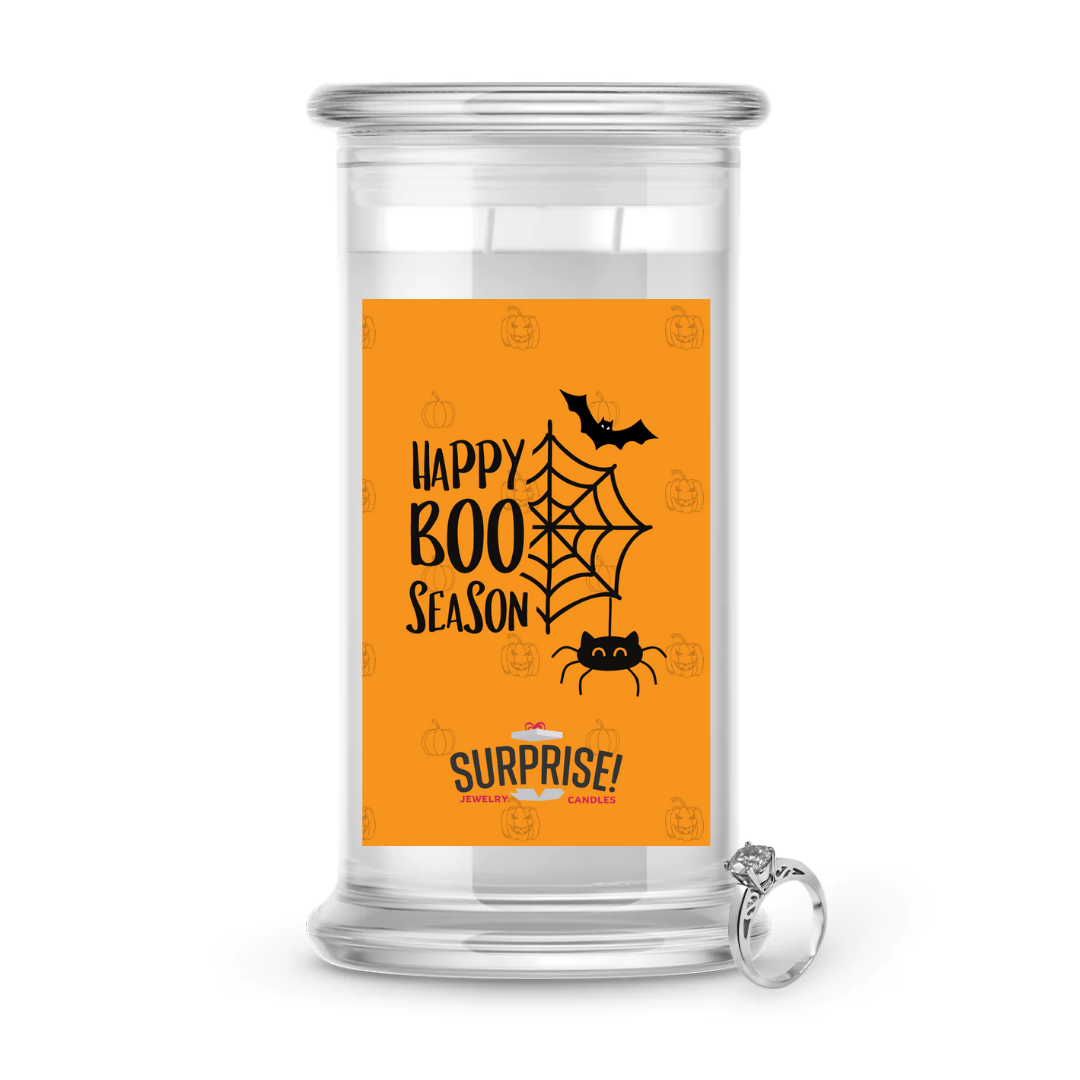 HAPPY BOO SEASON HALLOWEEN JEWELRY CANDLE