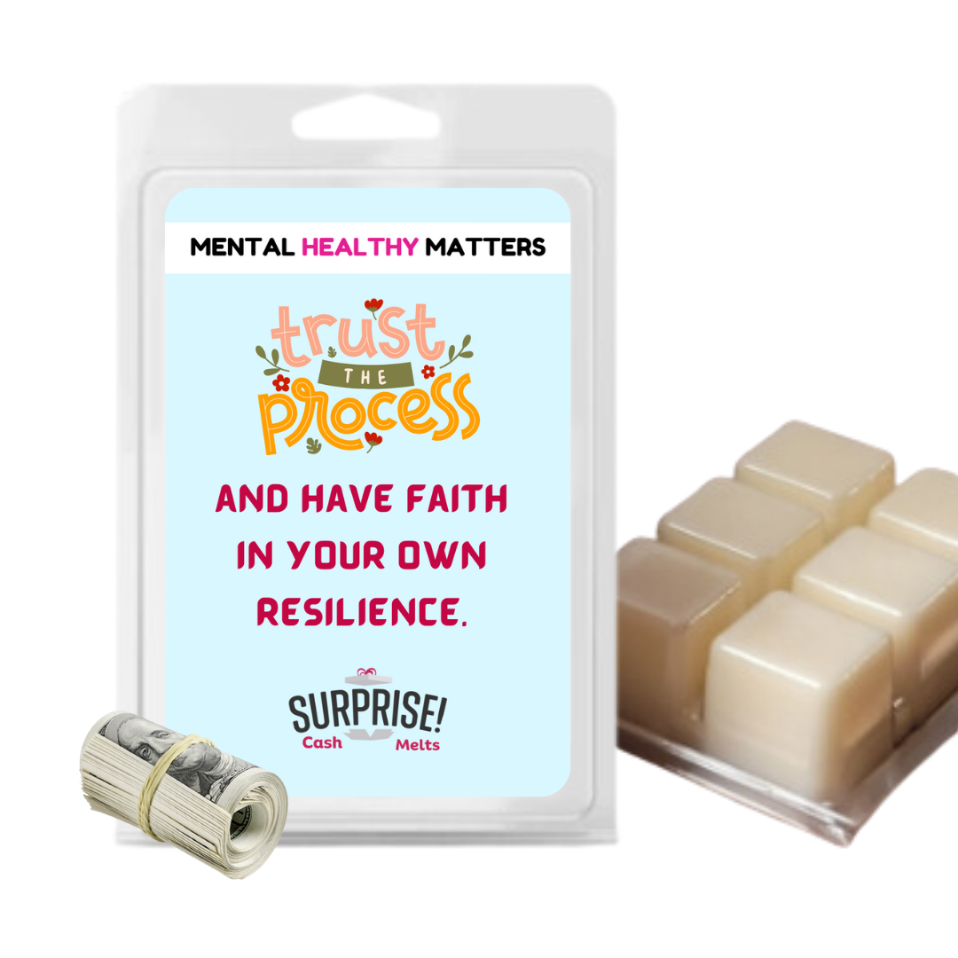 TRUST THE PROCESS AND HAVE FAITH IN YOUR OWN RESILIENCE | MENTAL HEALTH CASH WAX MELTS