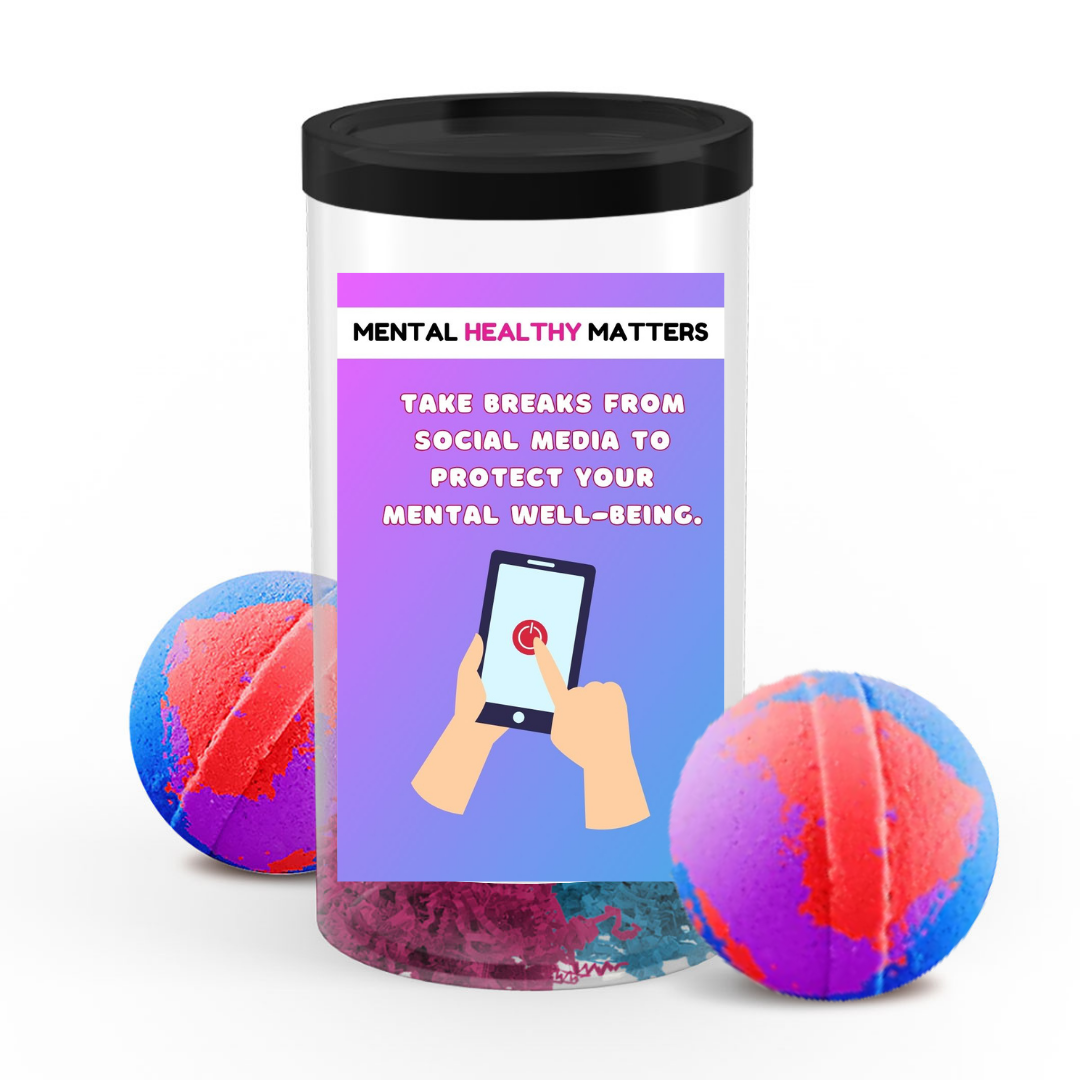 TAKE BREAKS FROM SOCIAL MEDIA TO PROTECT YOUR MENTAL WELL-BEING | MENTAL HEALTH BATH BOMBS
