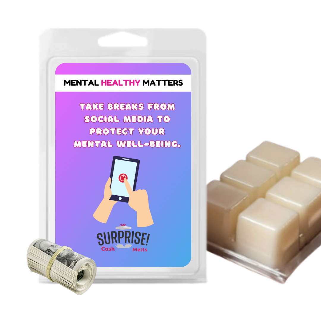 TAKE BREAKS FROM SOCIAL MEDIA TO PROTECT YOUR MENTAL WELL-BEING | MENTAL HEALTH CASH WAX MELTS