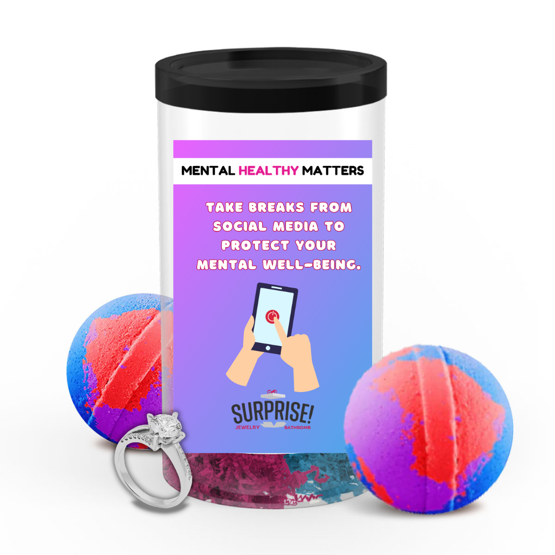 TAKE BREAKS FROM SOCIAL MEDIA TO PROTECT YOUR MENTAL WELL-BEING | MENTAL HEALTH JEWELRY BATH BOMBS