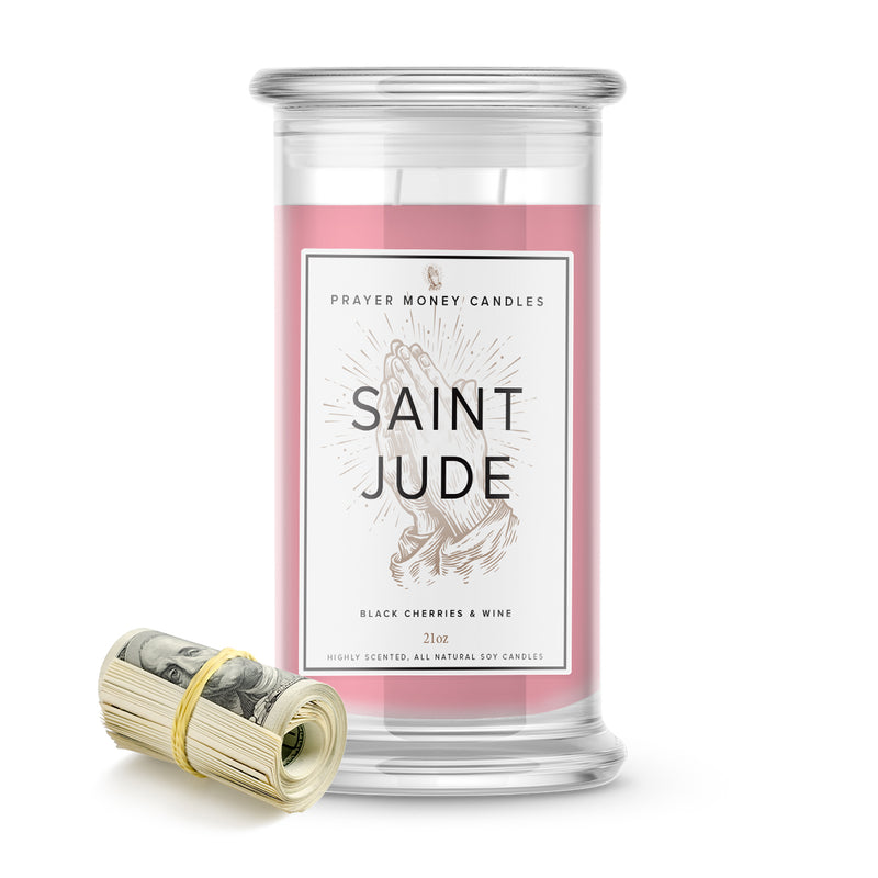 Saint Jude Prayer Candles - Black Cherries And Wine Scent