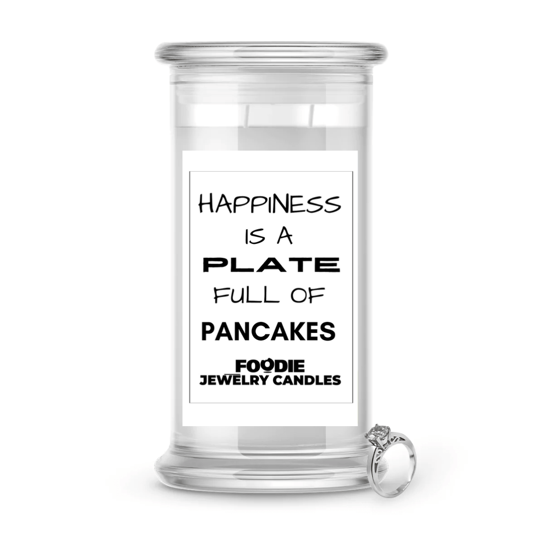 Happiness is a Plate full of pancakes | Foodie Jewelry Candles