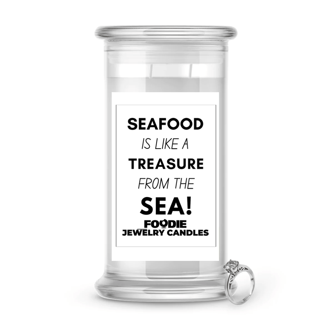 Seafood is like a Treasure from the sea! | Foodie Jewelry Candles