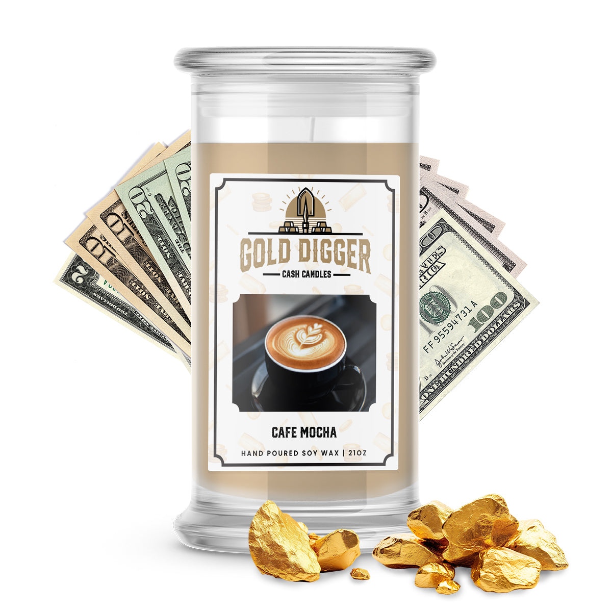 Cafe Mocha Gold Digger Cash Candle