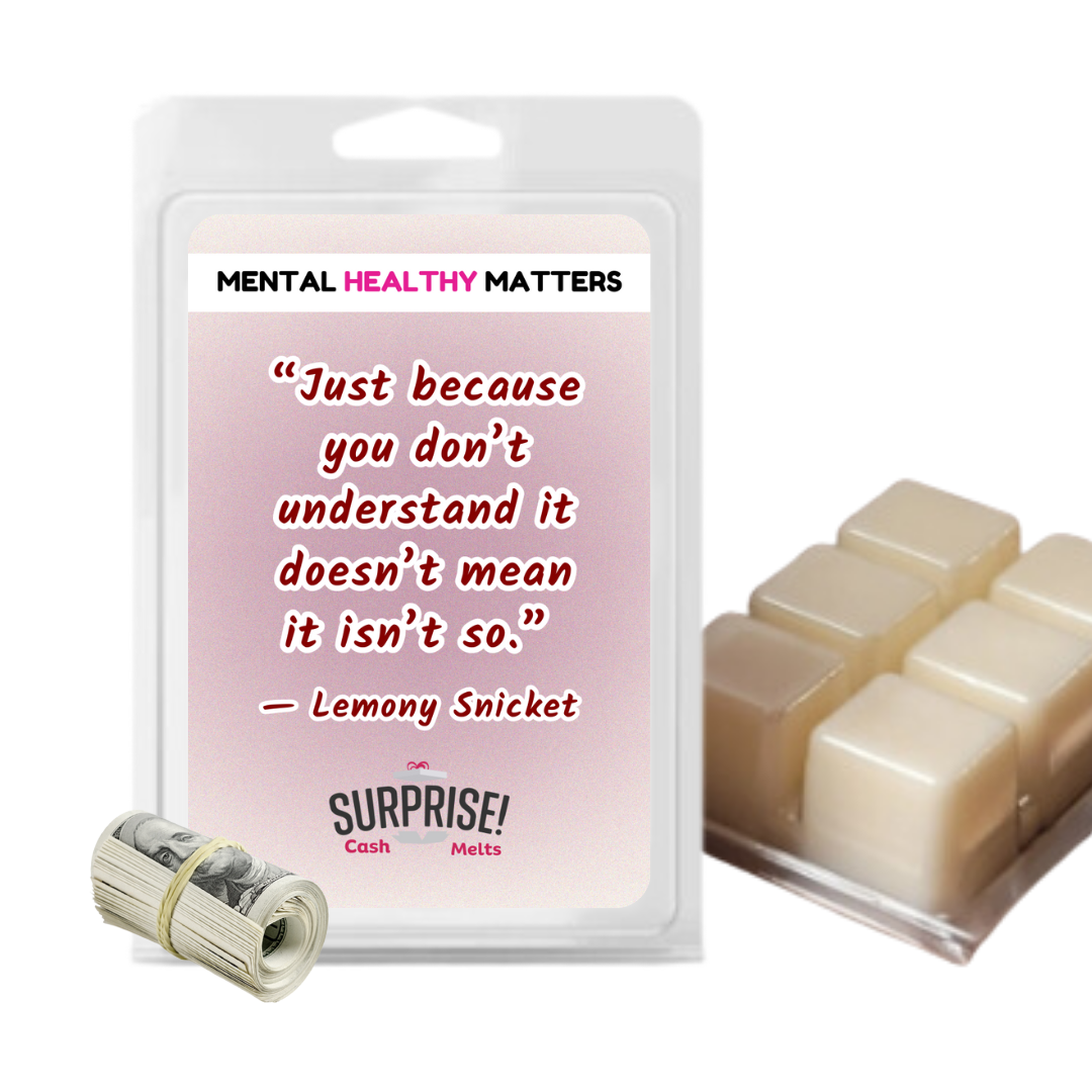 JUST BECAUSE YOU DON'T UNDERSTAND IT DOESN'T MEAN IT ISN'T SO | MENTAL HEALTH CASH WAX MELTS