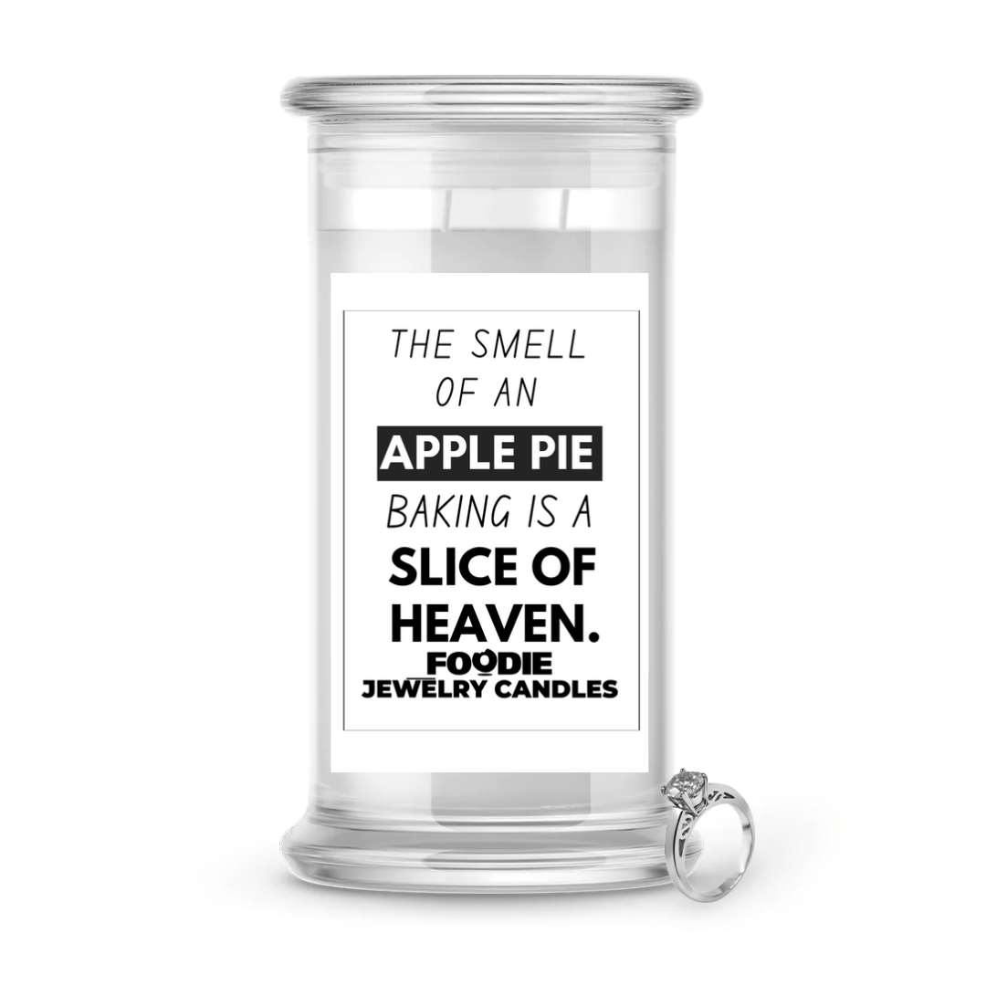 The smell of an apple pie baking is a slice of heaven | Foodie Jewelry Candles