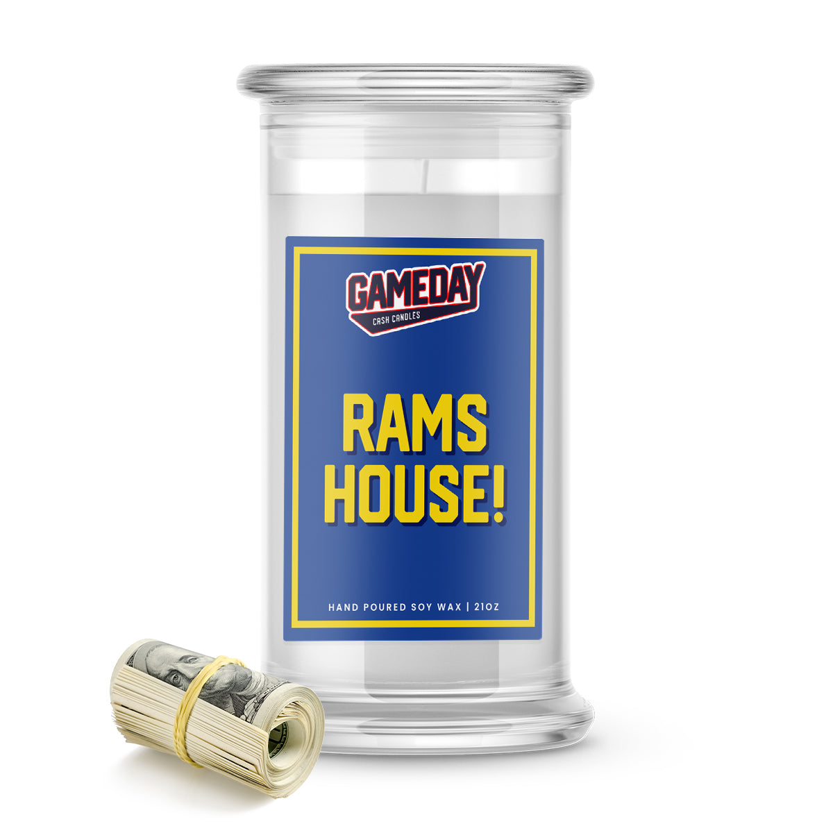 Los Angeles Rams RAMS HOUSE! Cash Candle