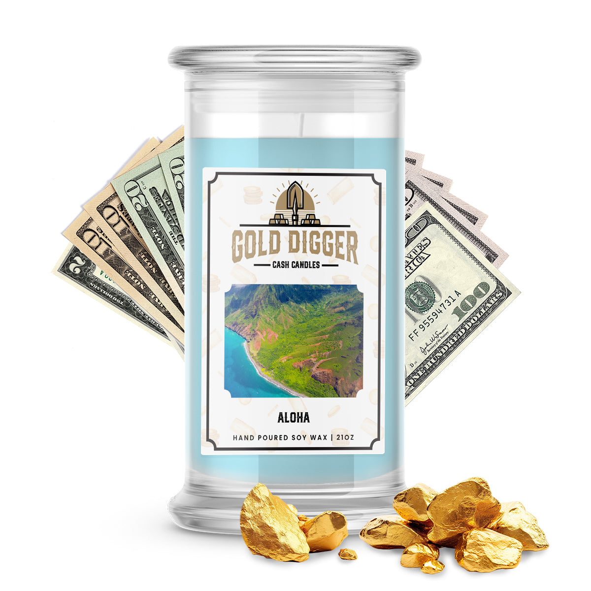 Aloha Gold Digger Cash Candle