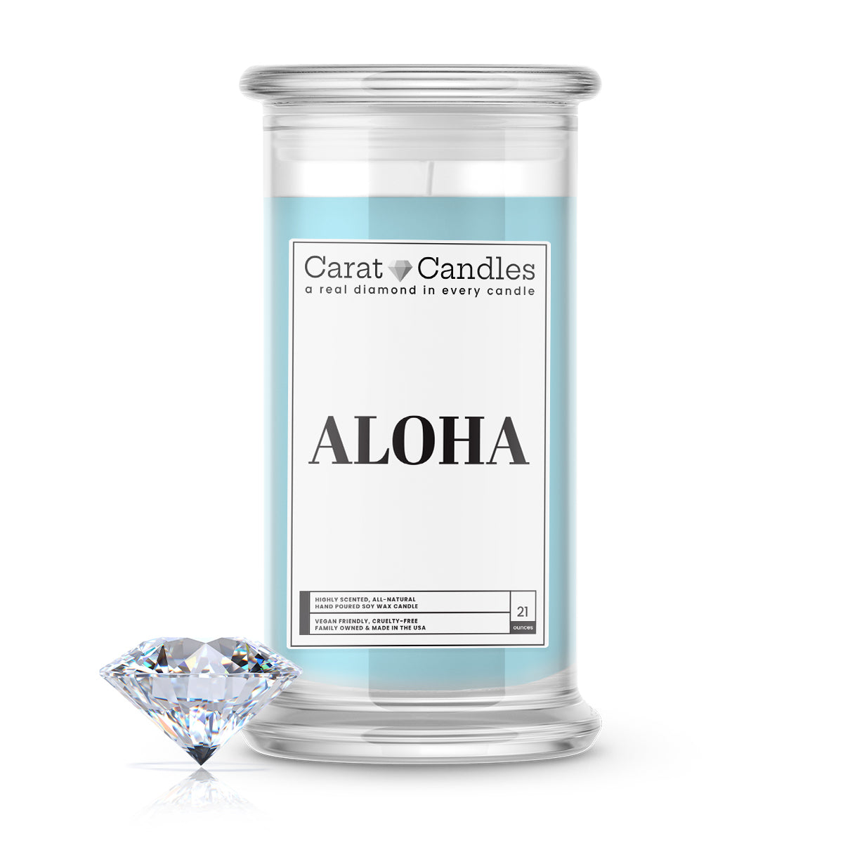 Aloha Diamond Carat Candle – 21 oz Luxury Diamond Candle