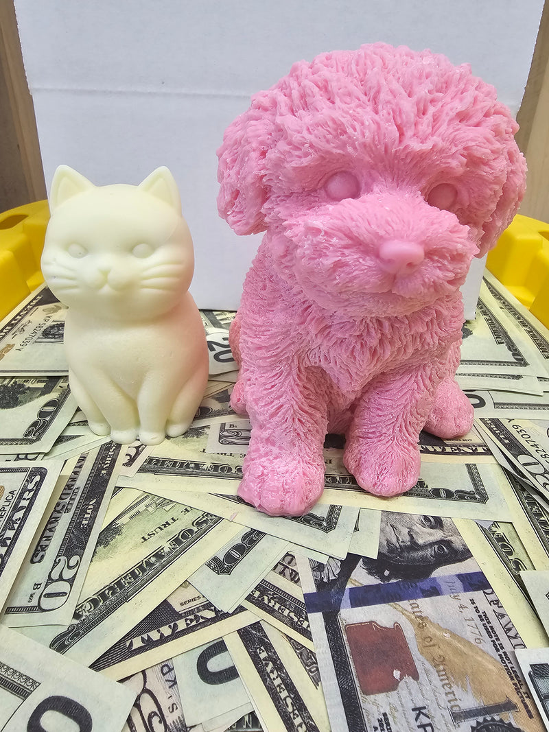 CUTEST DOG  AND CAT CASH WAX MELT (YOU GET BOTH IN THIS COMBO!)