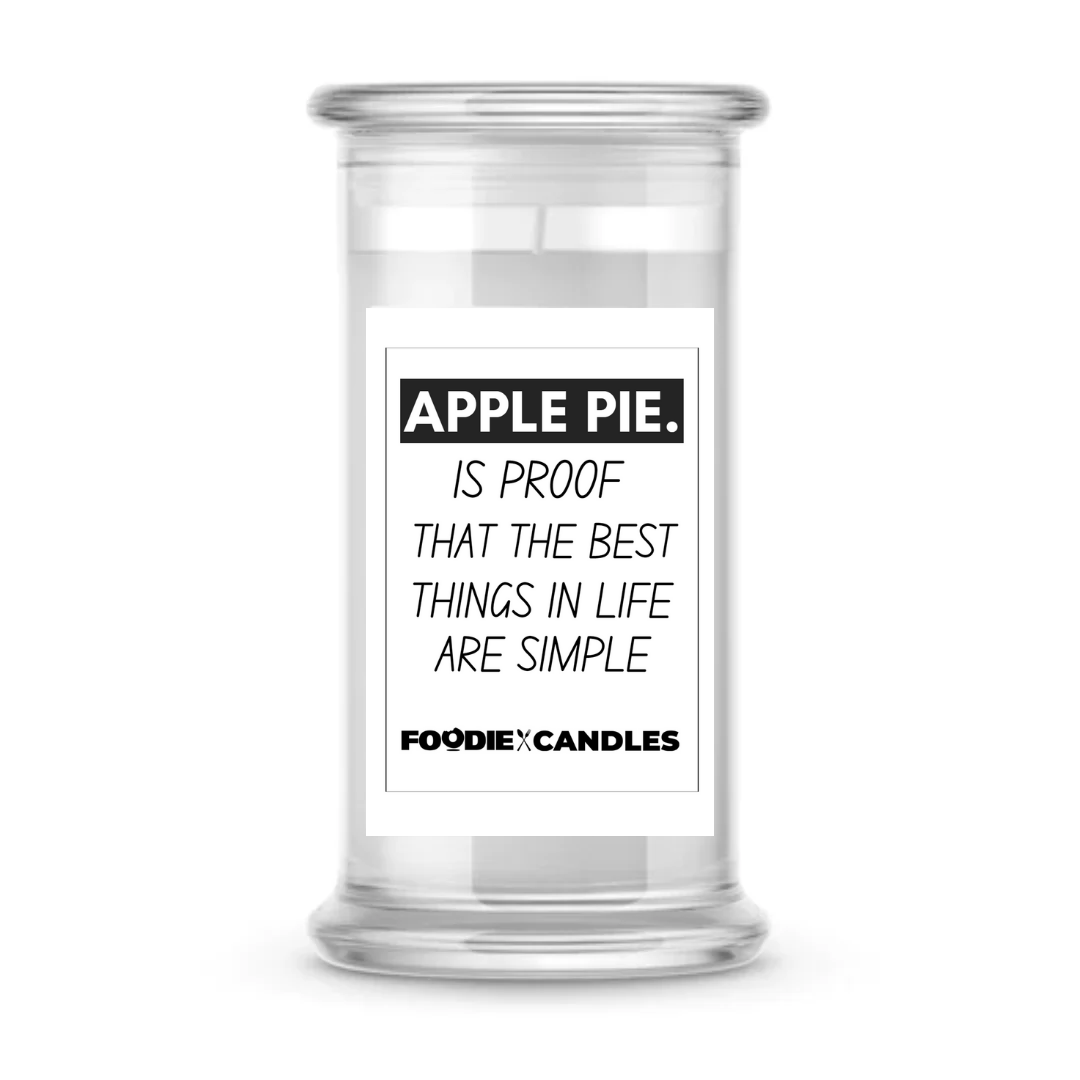 Apple pie is proof that the best things in life are simple | Foodie Candles