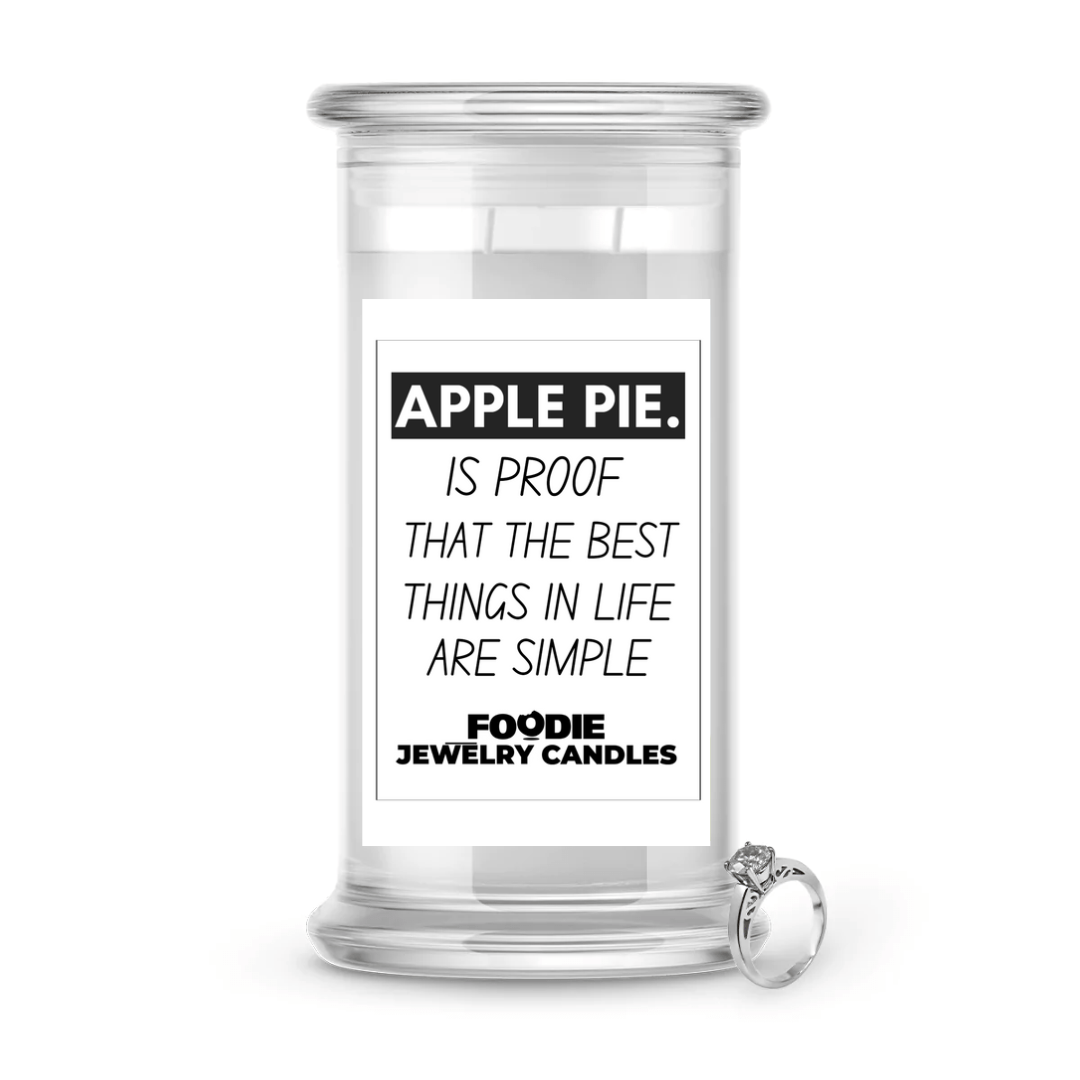 Apple pie is proof that the best things in life are simple | Foodie Jewelry Candles