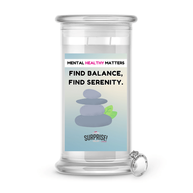 FIND BALANCE FIND SERENITY | MENTAL HEALTH JEWELRY CANDLES