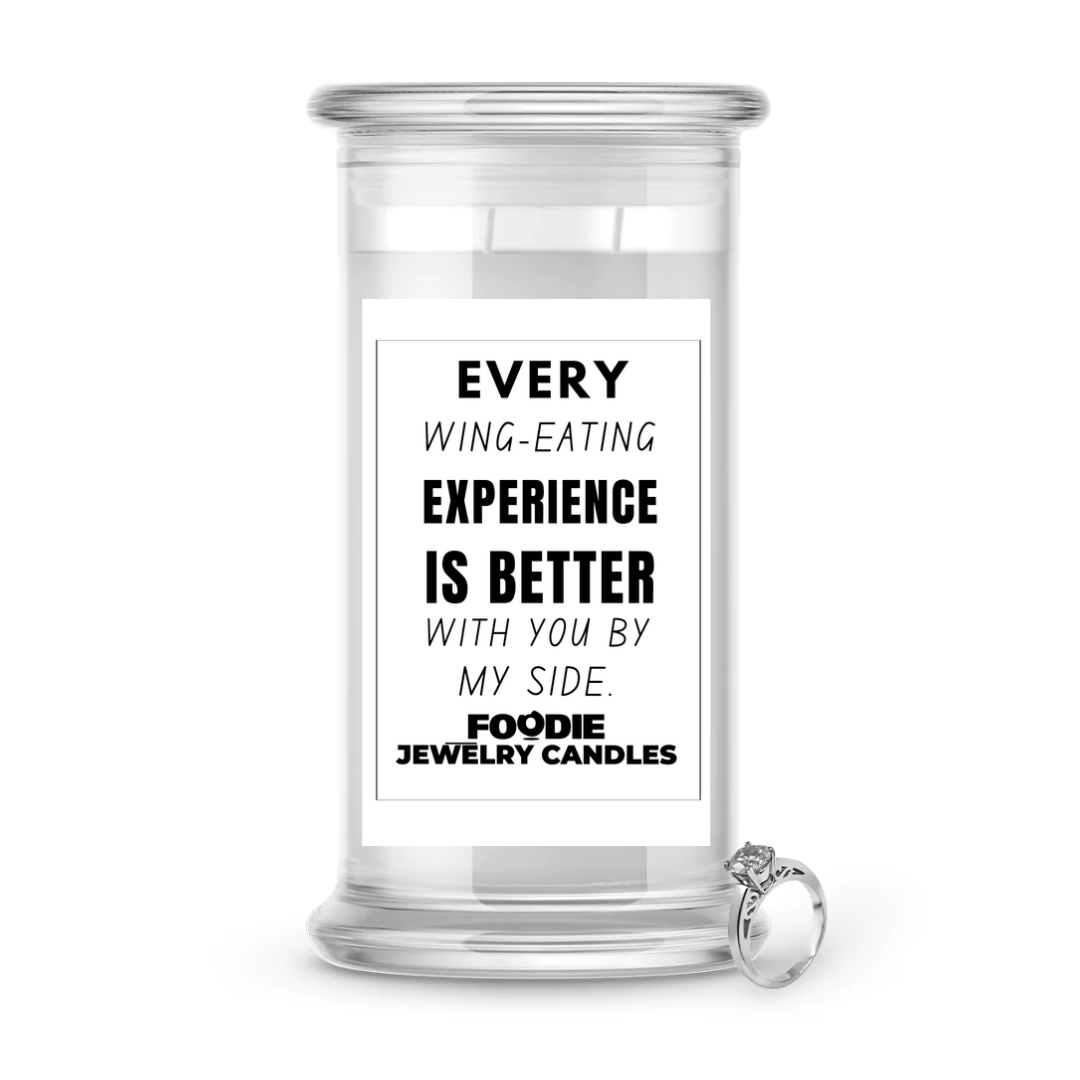 Every wing-eating experience is better with you by my side | Foodie Jewelry Candles