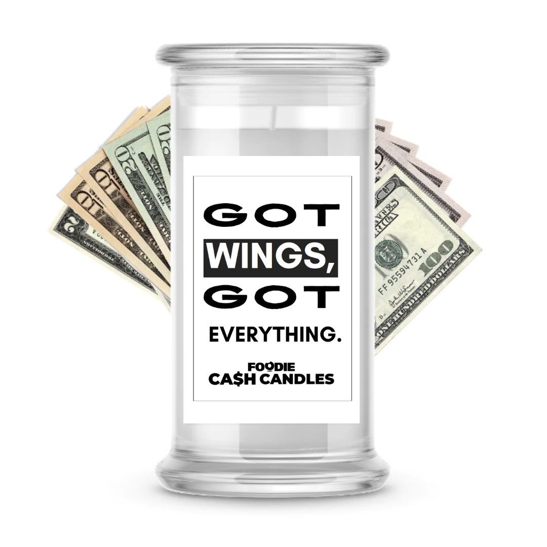 Got wings, got everything | Foodie Cash Candles