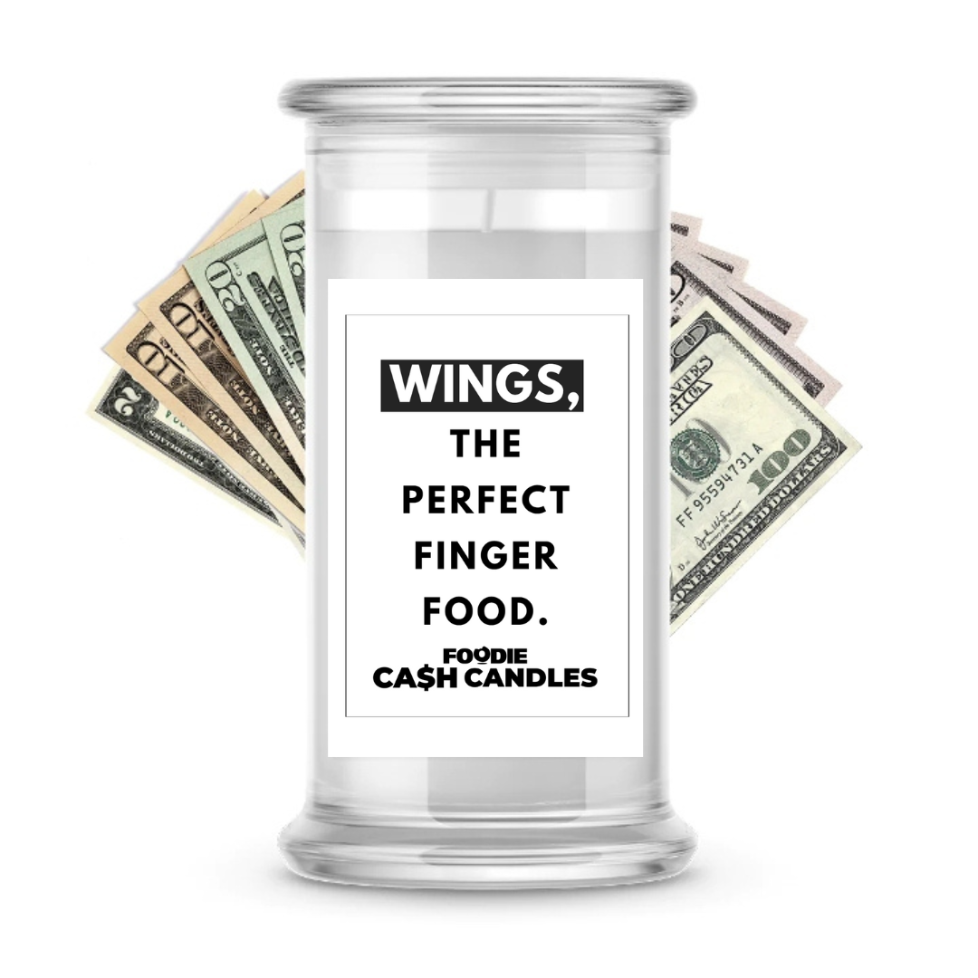 Wings, the perfect finger food | Foodie Cash Candles