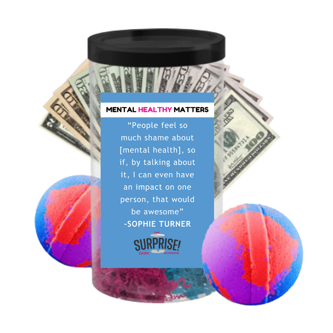 PEOPEL FEEL SO MACH SHAME ABOUT MENTAL HEALTH, SO IF, BY TALKING ABOUT IT, I CAN EVEN HAVE IMPACT ON ONE PERSON, THAT WOULD BE AWESOME| MENTAL HEALTH CASH BATH BOMBS