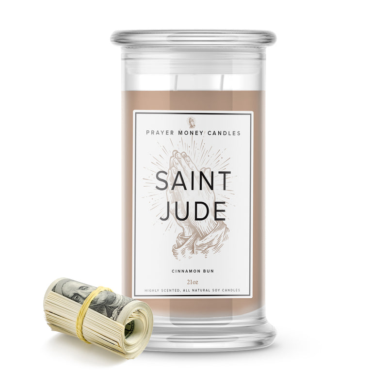 Saint Jude Prayer Candles - Cinnamon Bun Scent