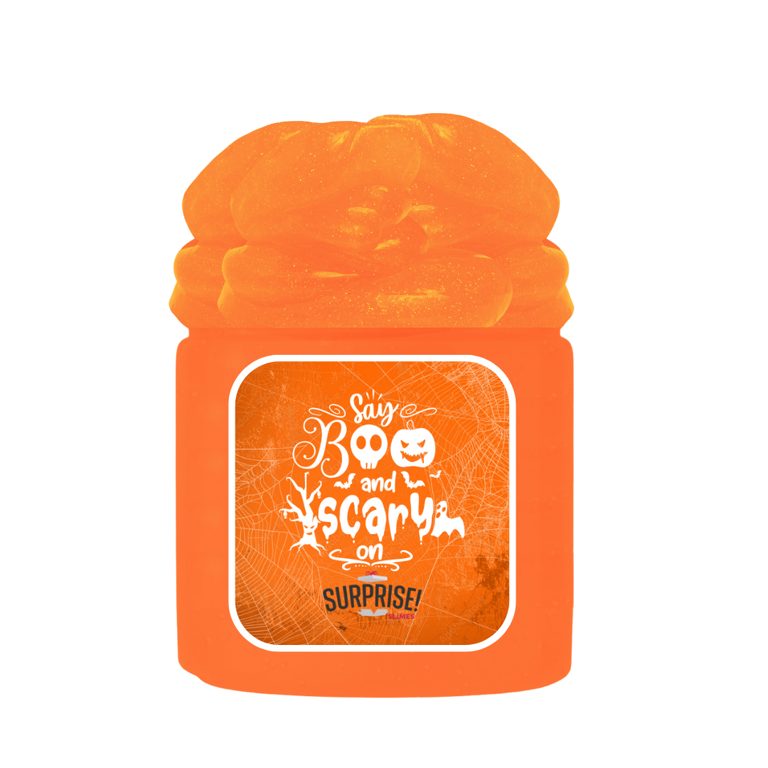 SAY BOO AND SCARY ON HALLOWEEN SLIME