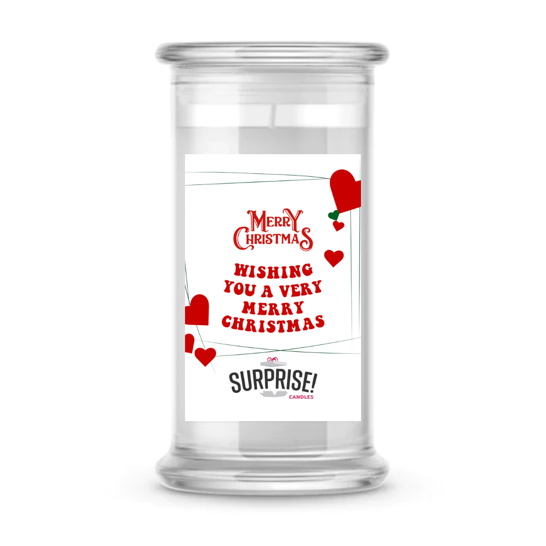 WISHING YOU A VERY MERRY CHRISTMAS MERRY CHRISTMAS CANDLE