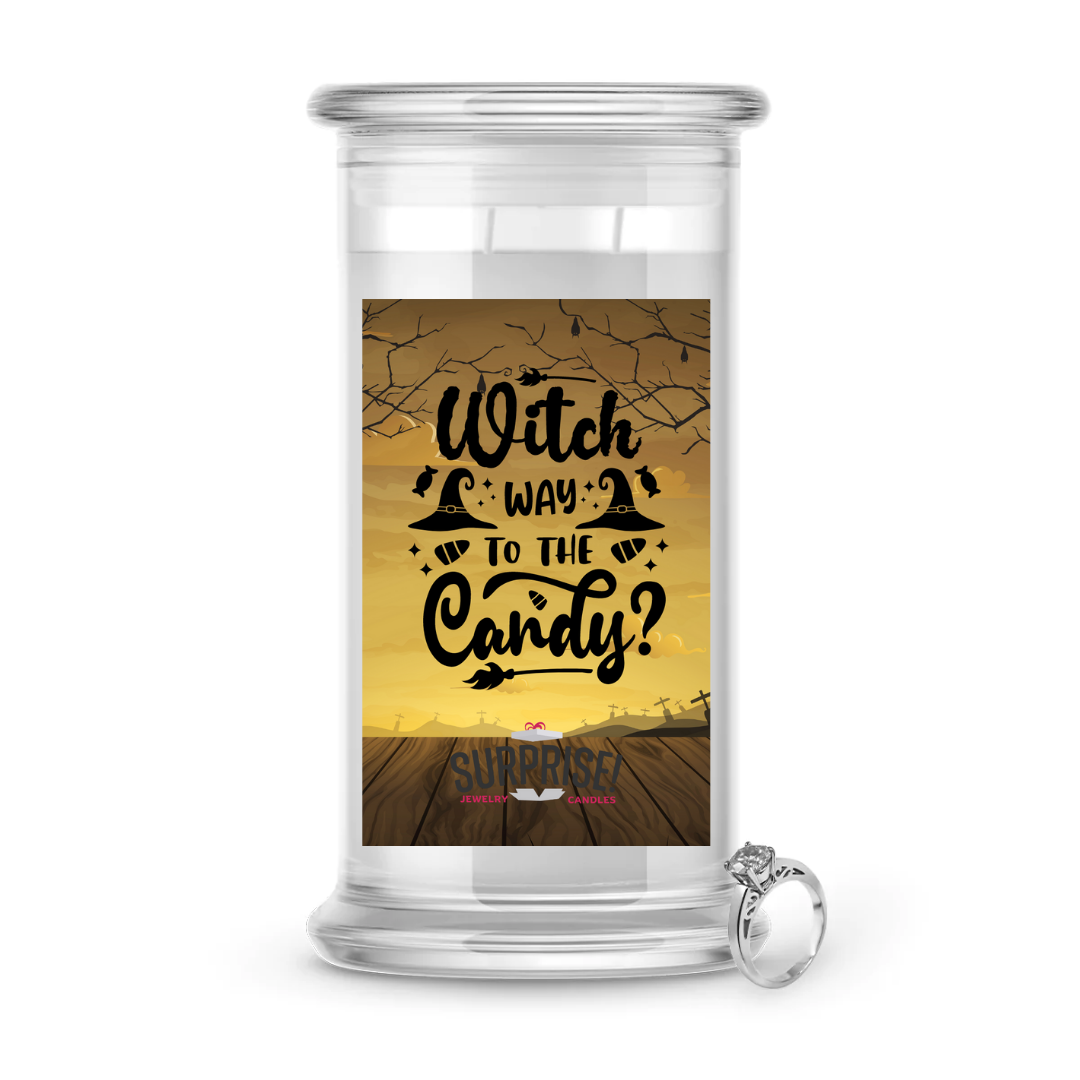 WITCHES WAY TO THE CANDY HALLOWEEN JEWELRY CANDLE