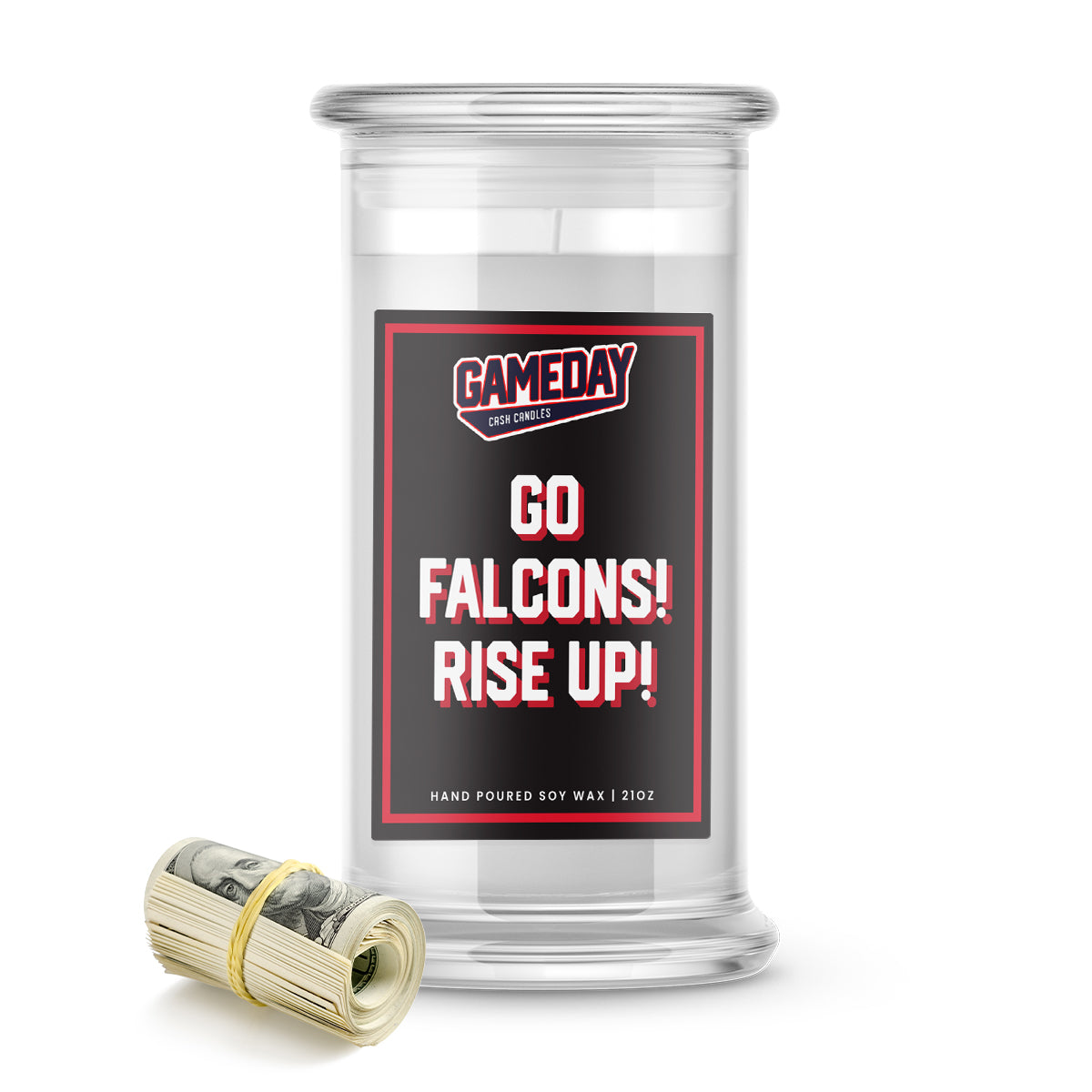 Atlanta Falcons GO FALCONS! Cash Candle
