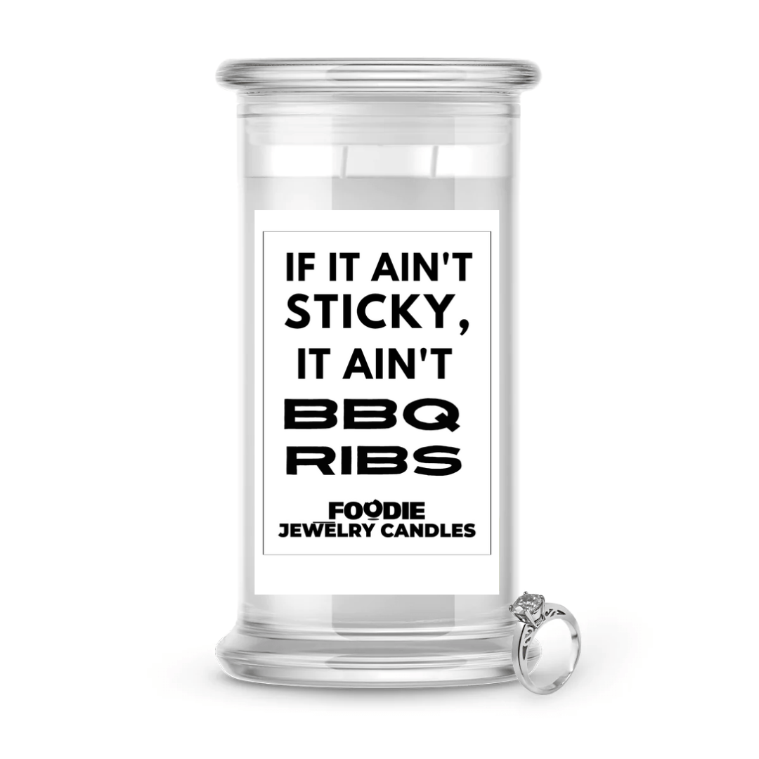 If it ain't sticky, it ain't BBQ ribs | Foodie Jewelry Candles
