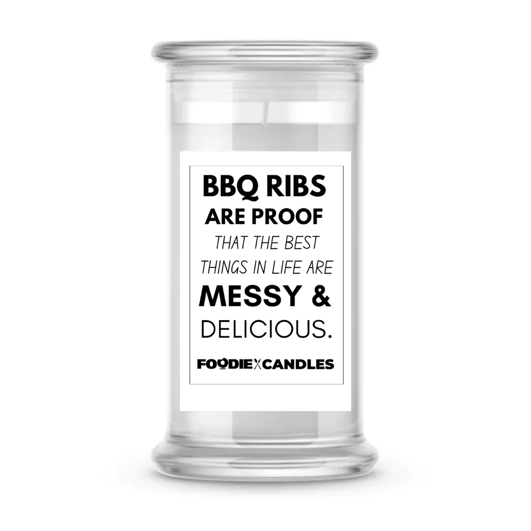 BBQ ribs are proof that the best things in life are messy & delicious | Foodie Candles