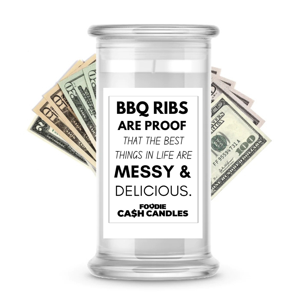 BBQ ribs are proof that the best things in life are messy & delicious | Foodie Cash Candles
