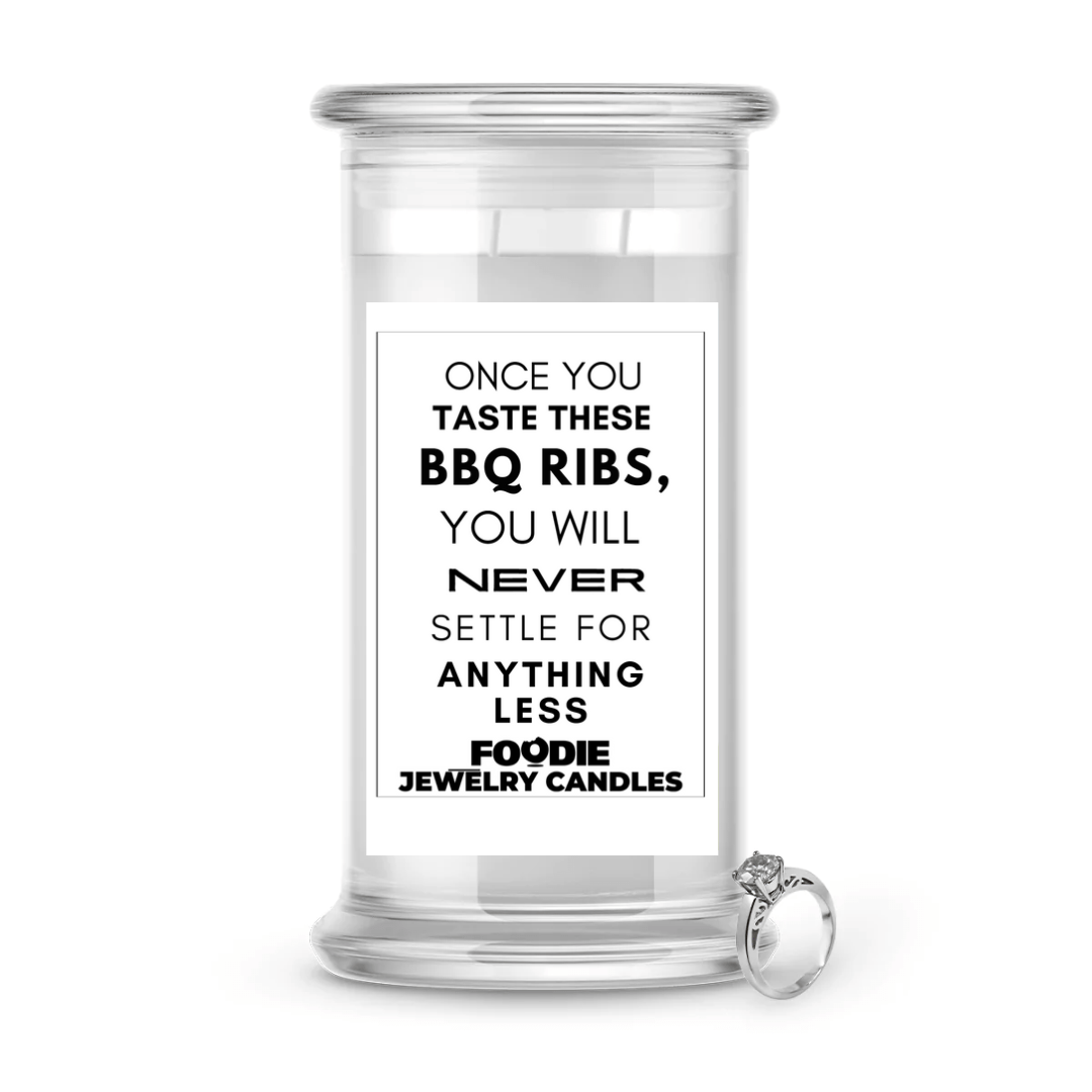 Once you taste these BBQ ribs, you will never settle for anything less | Foodie Jewelry Candles