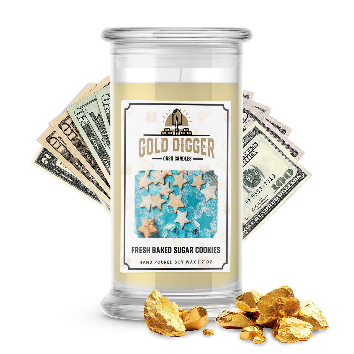 Fresh Baked Sugar Cookies Gold Digger Cash Candle
