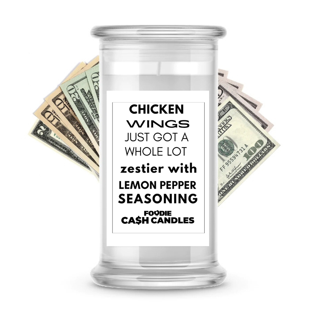 Chicken wings just got a whole lot zestier with lemon pepper seasoning | Foodie Cash Candles