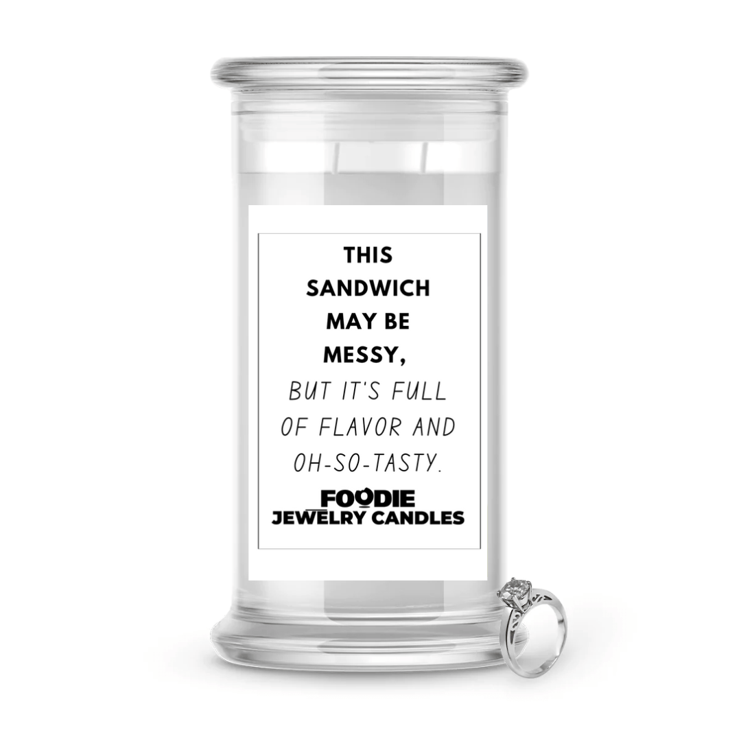 This sandwich may be messy, but it's full of flavor and oh-so-tasty | Foodie Jewelry Candles