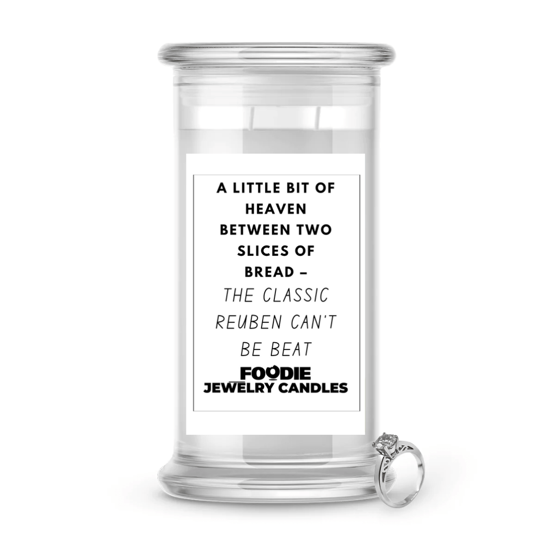 A little bit of heaven between two slices of bread - the classic reuben can't be beat | Foodie Jewelry Candles