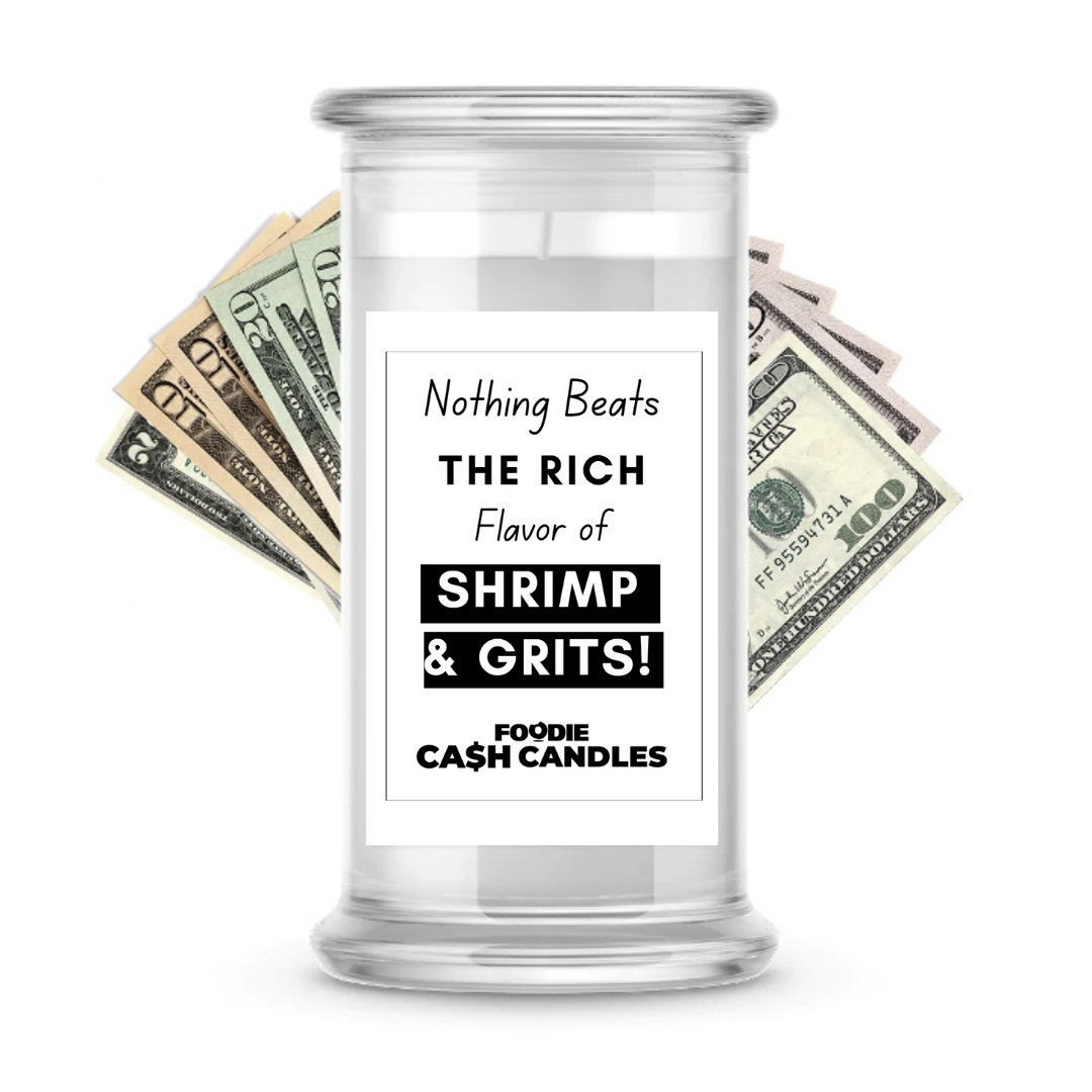 Nothing beats the rich flavor of shrimp & grits | Foodie Cash Candles