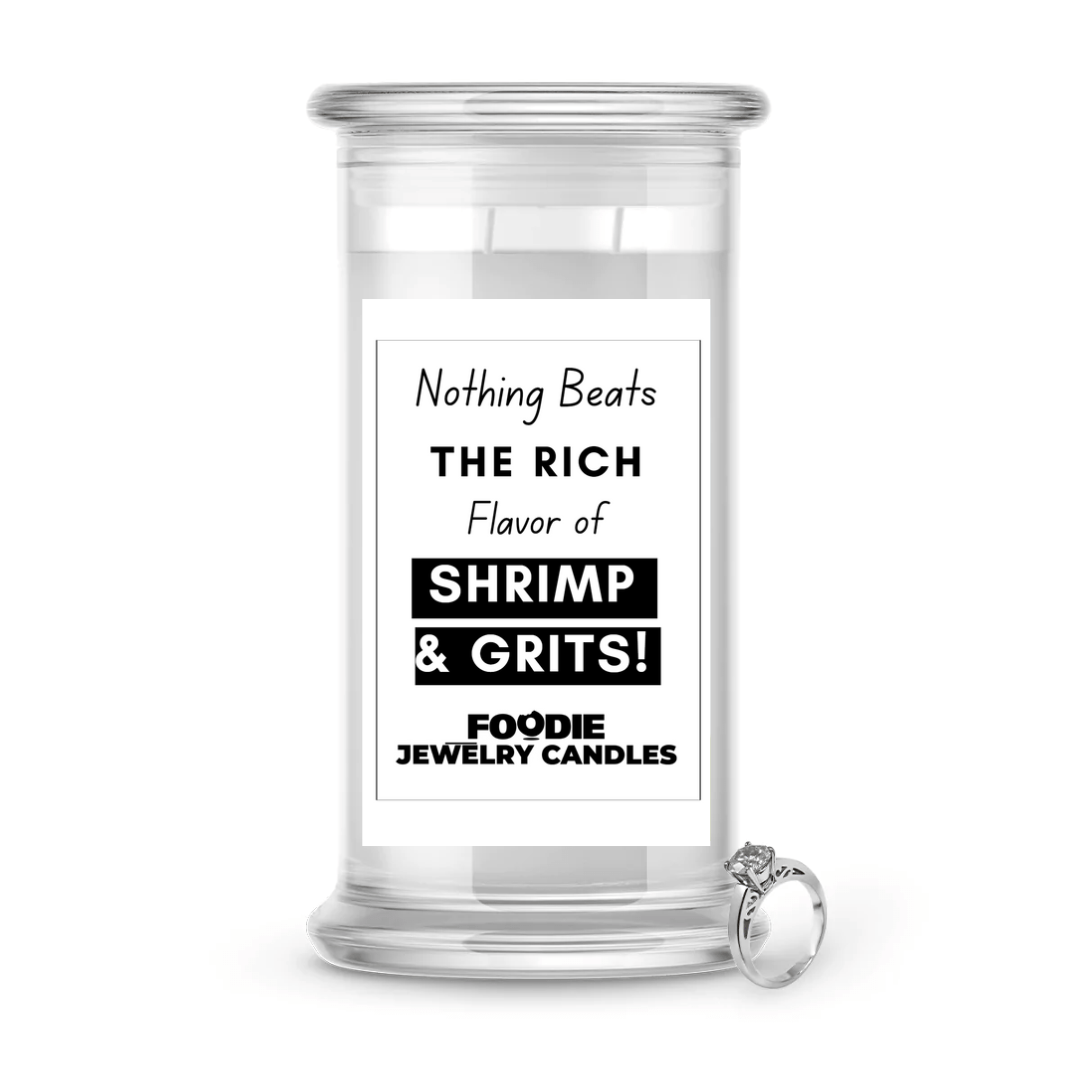 Nothing beats the rich flavor of shrimp & grits | Foodie Jewelry Candles