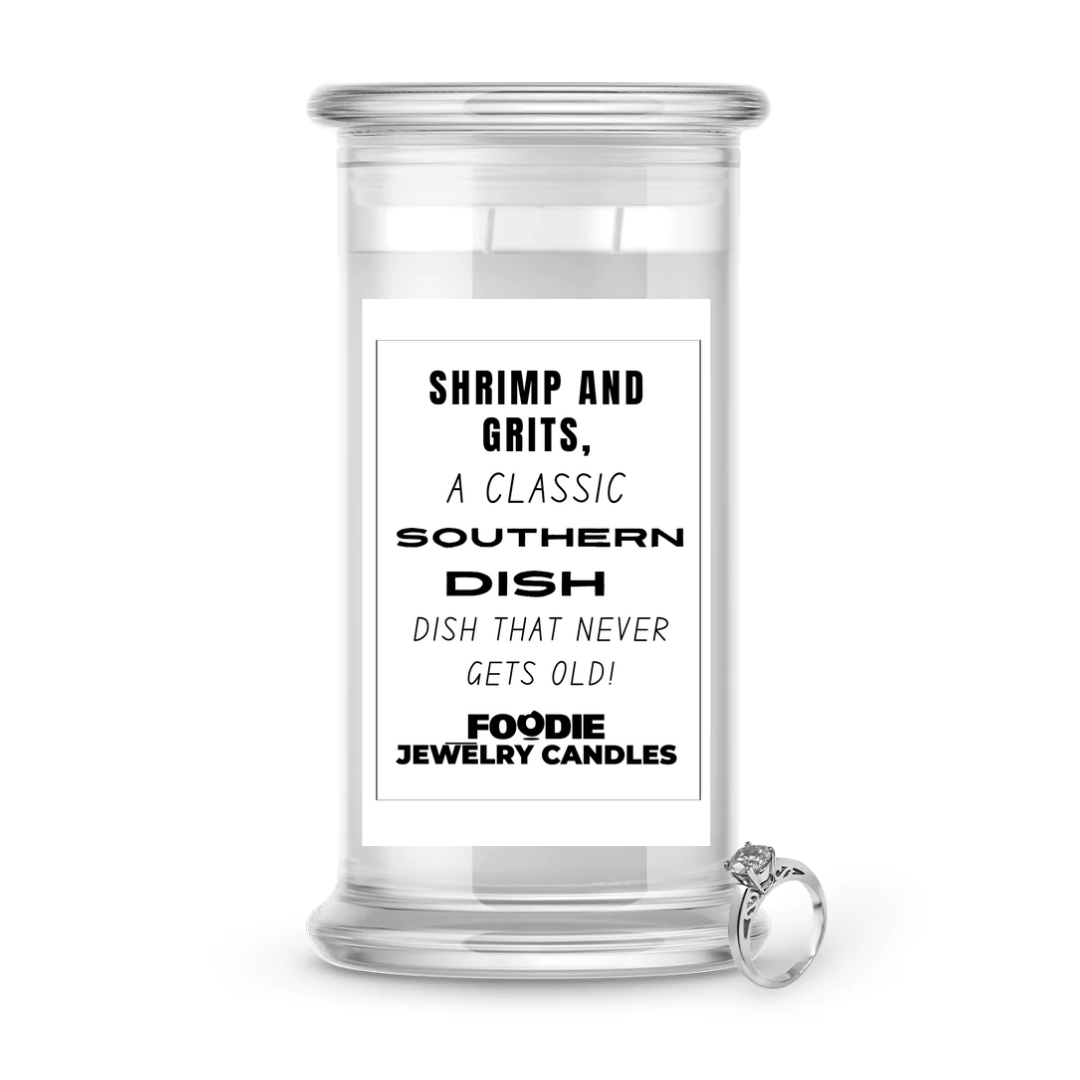 Shrimp and grits, a classic southern dish that never gets old | Foodie Jewelry Candles