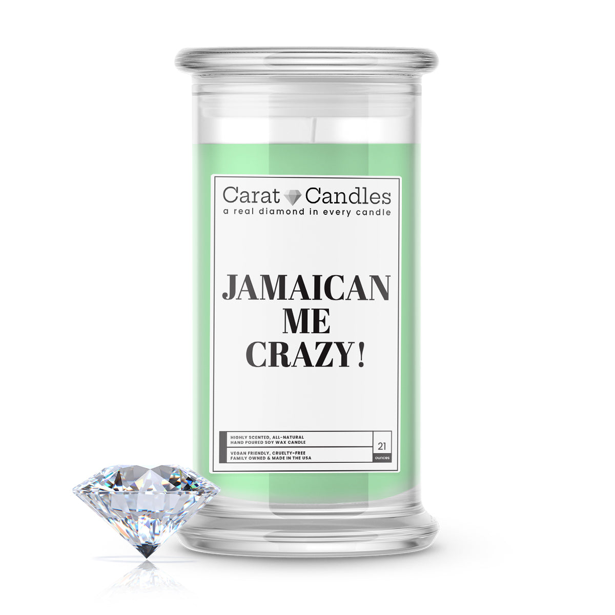 Jamaican Me Crazy Diamond Carat Candle – 21 oz Luxury Diamond Candle