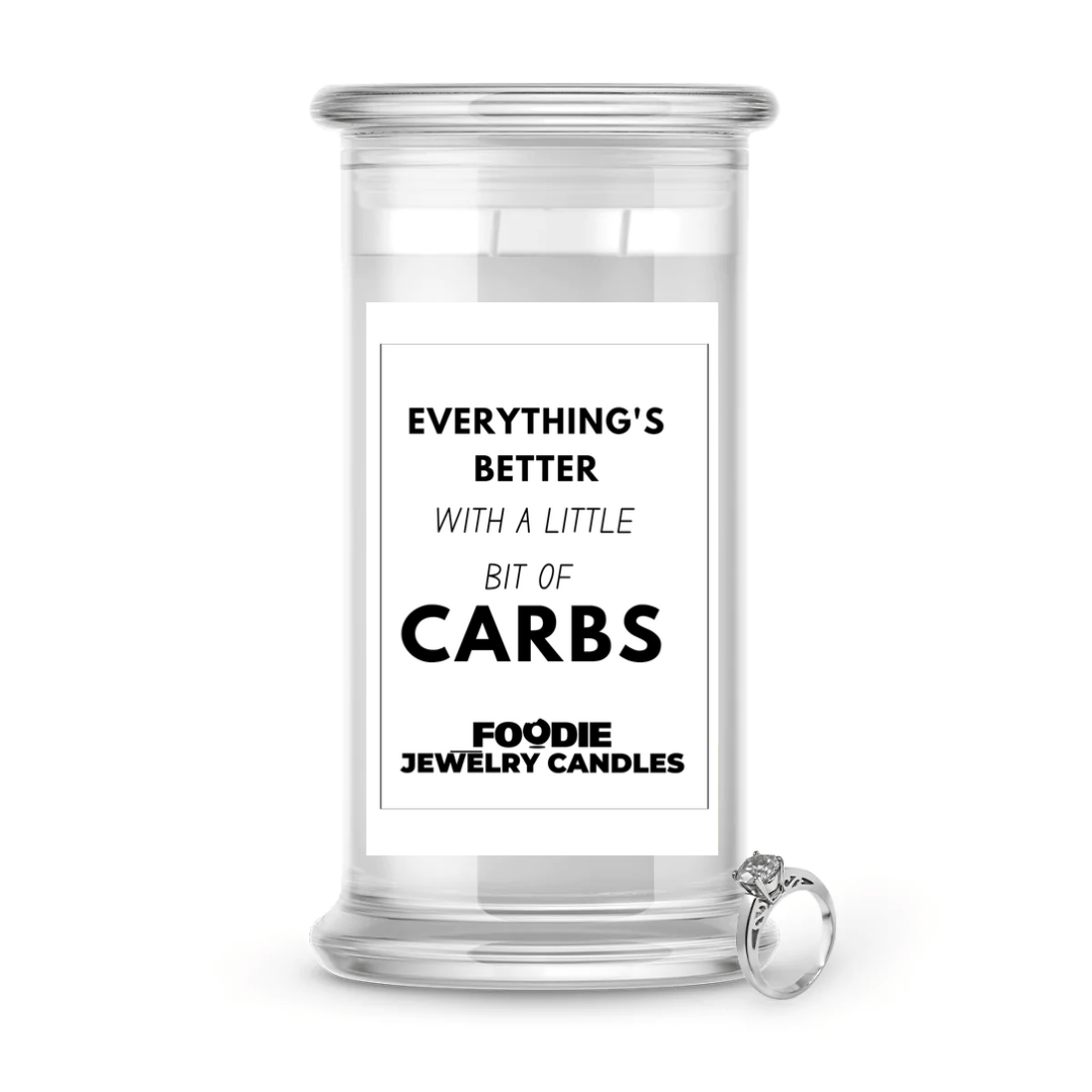 Everything's better with a little bit of carbs | Foodie Jewelry Candles
