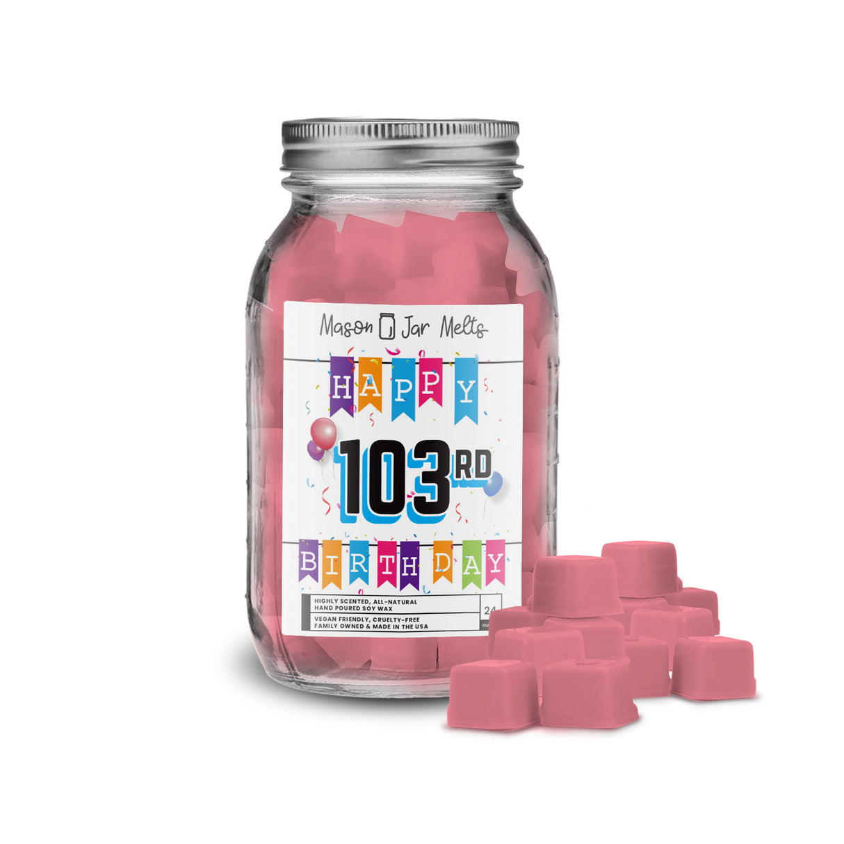 Happy 103rd Birthday Mason Jar Melts