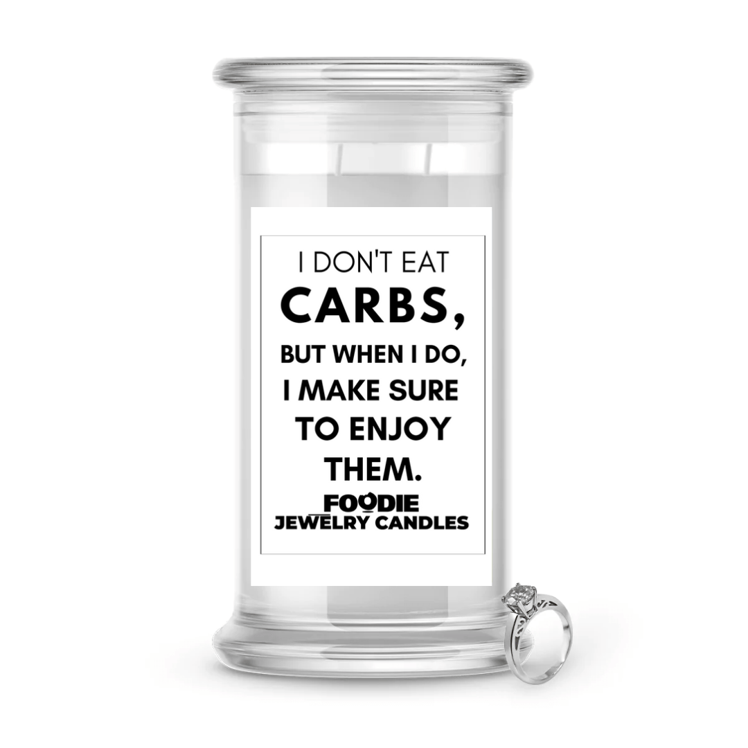 I don't eat carbs, but when I do, I make sure to enjoy them | Foodie Jewelry Candles