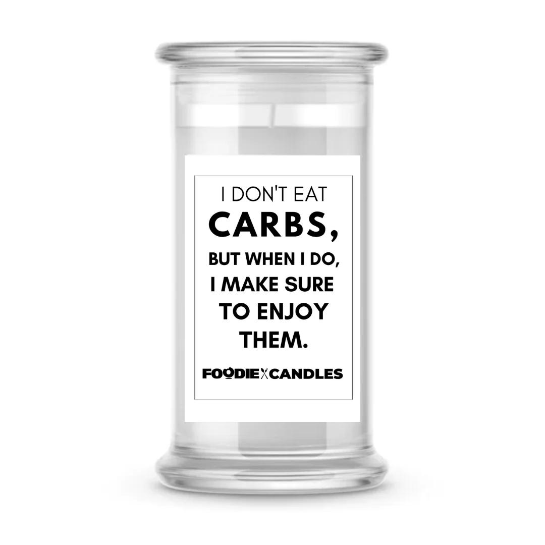 I don't eat carbs, but when I do, I make sure to enjoy them | Foodie Candles