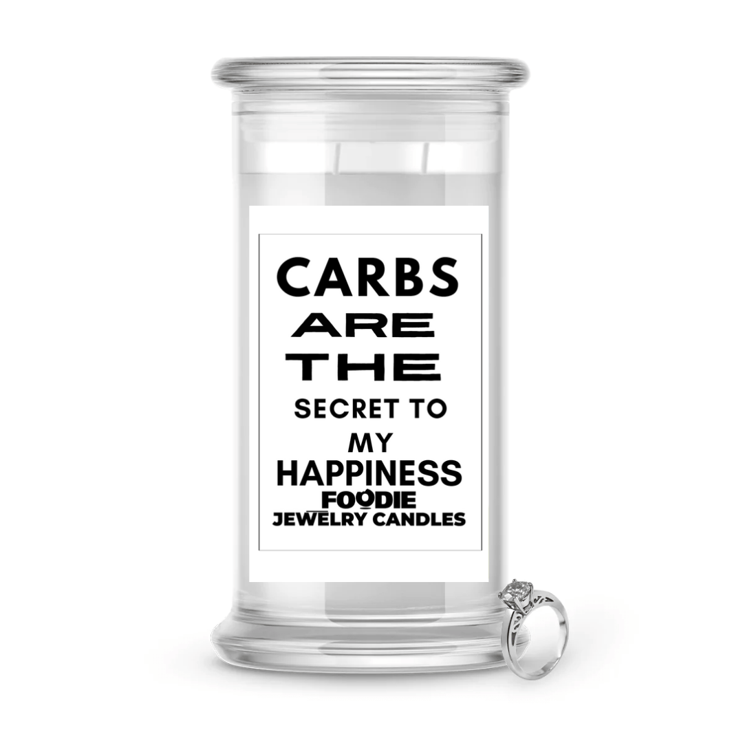 Carbs are the secret to my happiness | Foodie Jewelry Candles